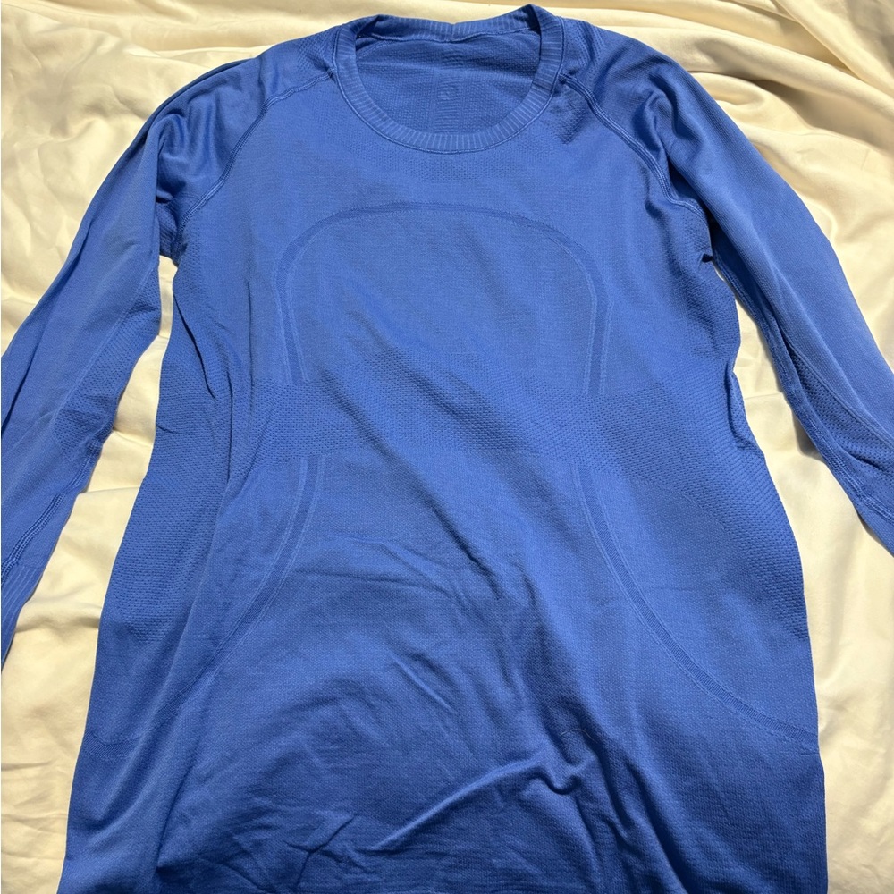 lululemon athletica Swiftly Tech Blue Long Sleeve Shirt